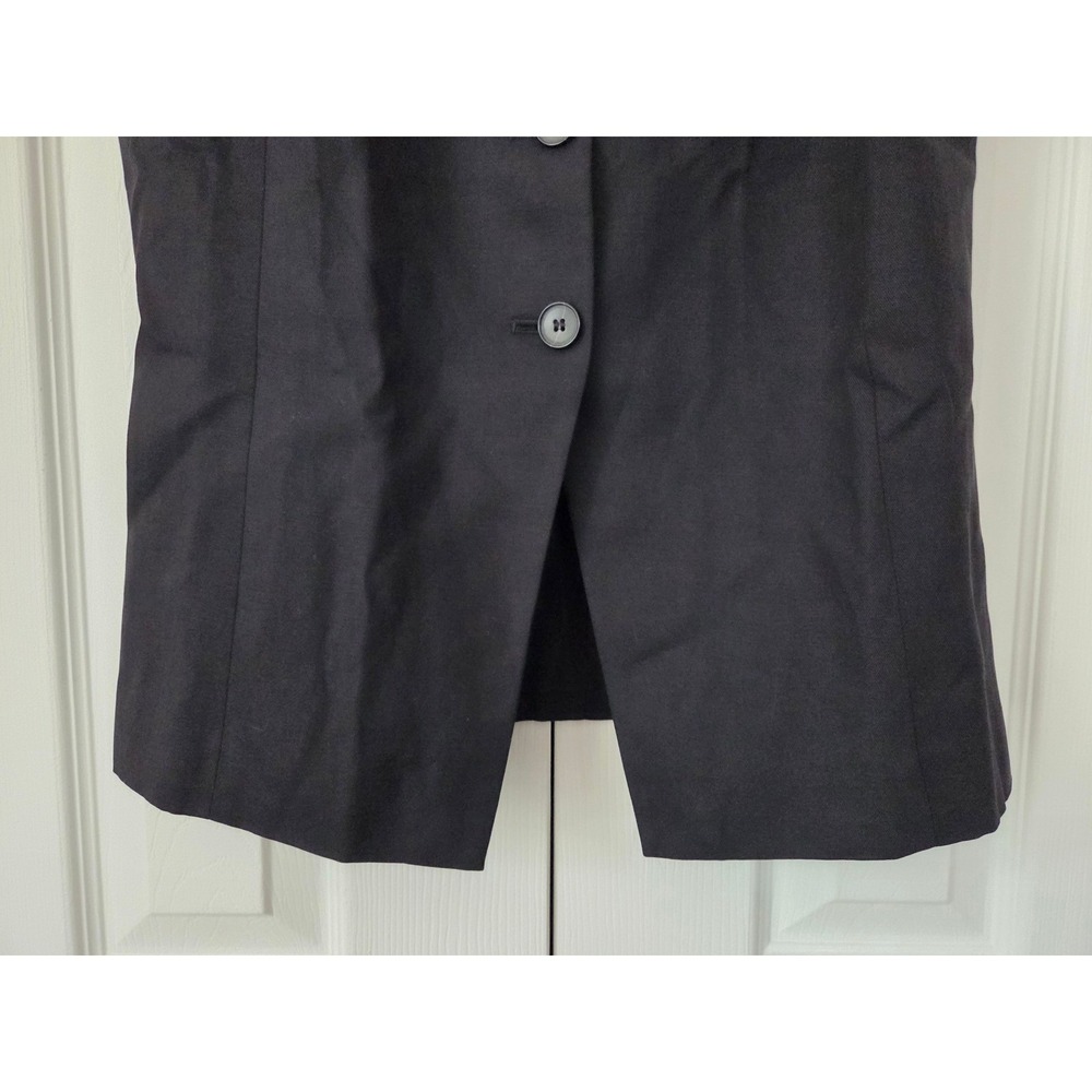 Madewell Crewneck Cutaway Vest Drapey Twill Women 6 Black NWT $98 NW061 - Picture 3 of 7